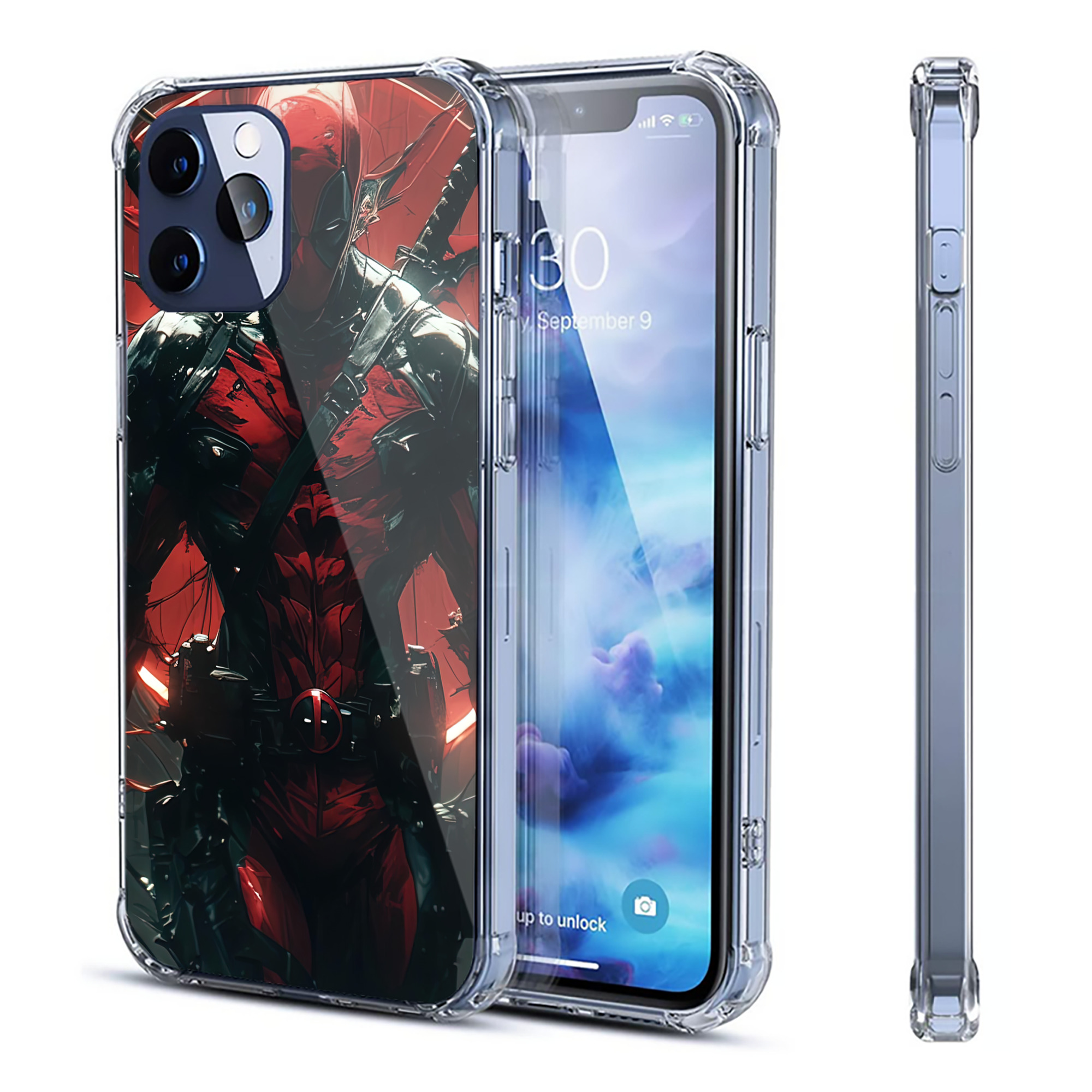 （画像用） Deadpool デッドプール 【iPhone 12シリーズ対応】透明スマホケース（クリアソフトケース）